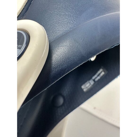 Crocs Kids Navy White Clogs J3 Ventilated Slip-On Sandals Strap Nautical beach - Picture 7 of 14